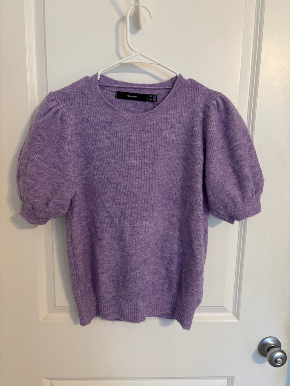 Vero Moda Lilac Puff Sleeve Sweater Top